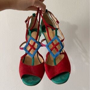 Christian Louboutin Multicolor Strappy Heels